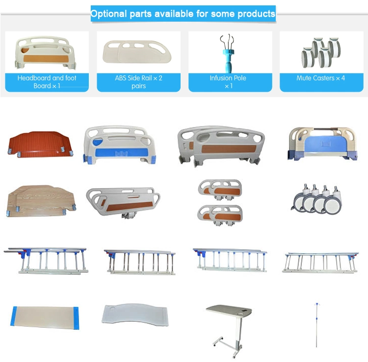 Two Functions Adjustable Medical Steel Home Care Hospital Bed for Patients and Hospital