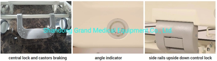 Manufacture Cheap Price Two Cranks Manual Home Care 3 Function Nursing Bed Electric Hospital Bed