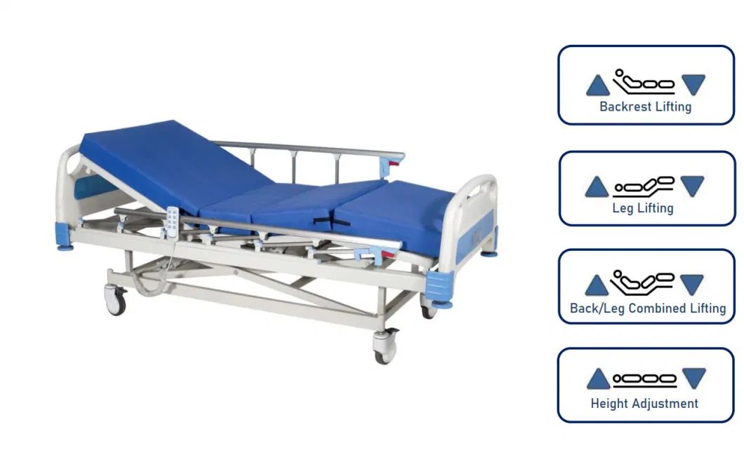 Rh-Ad306 3-Function Adjustable Electric Control Hospital Medical Patient Treatment Nursing Bed