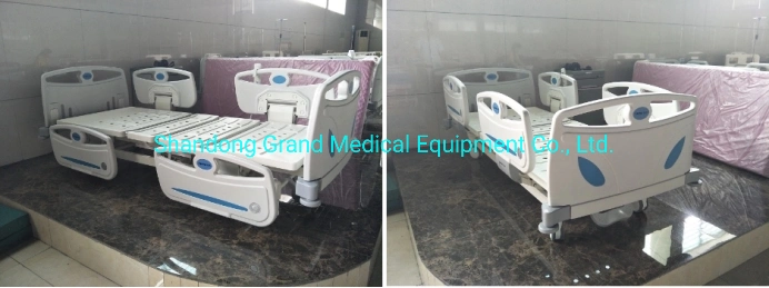 Manufacture Cheap Price Two Cranks Manual Home Care 3 Function Nursing Bed Electric Hospital Bed