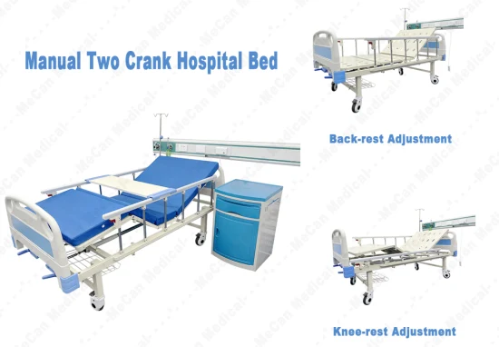 Medical One Crank Manual Hospital Bed with ABS Headboards